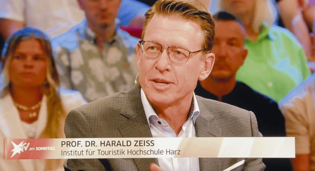 Prof. Dr. Harald Zeiss bei SternTV am Sonntag RTL Institut für nachhaltigen Tourismus Overtourism